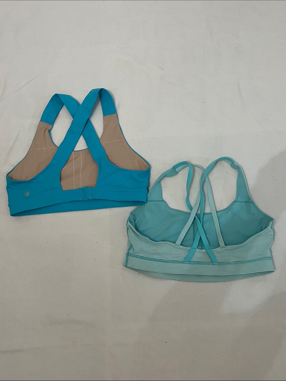 lululemon athletica Teal & Light Teal Cross-Back Sports Bras